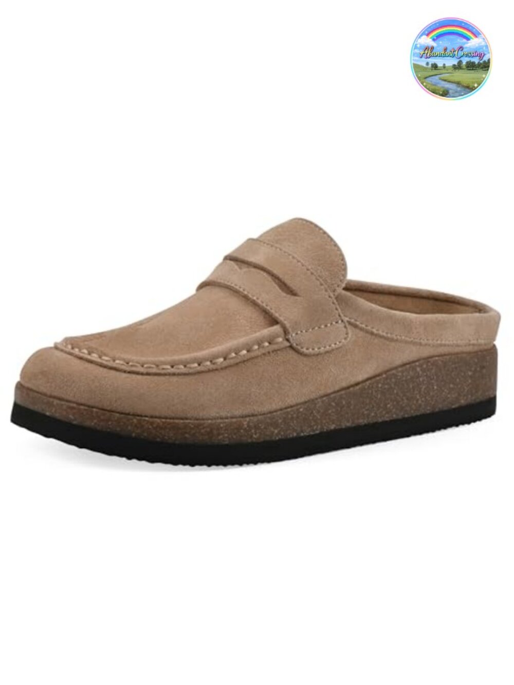 Women's Brinlee Mule Leather Suede Slip-On Flat Shoes Casual
